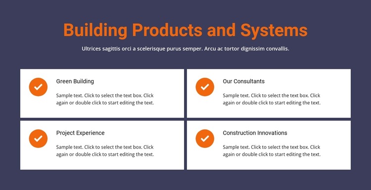 Building products and system HTML5 Template