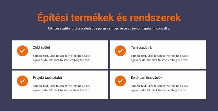 Építési termékek és rendszerek WordPress Téma