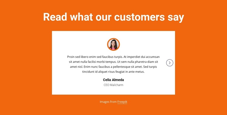 Testimonials block with slider Joomla Template