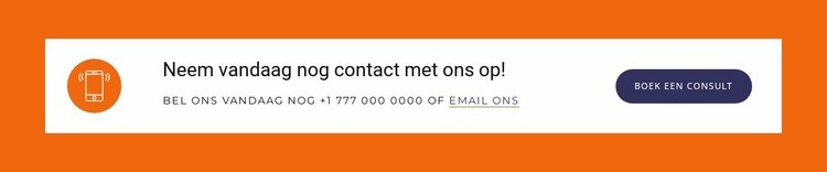 Neem vandaag nog contact met ons op blok Bestemmingspagina