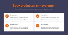 Bouwproducten En Systeem Sjabloon Voor Één Pagina