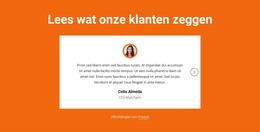 Testimonials Blok Met Slider - E-Commercesjabloon