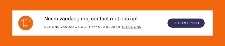 Neem vandaag nog contact met ons op blok HTML5-sjabloon