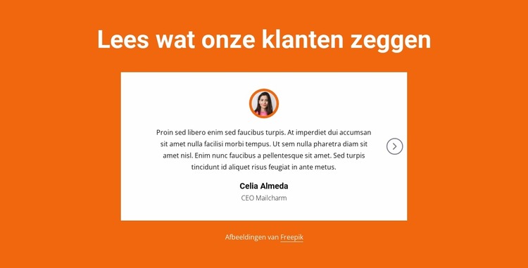 Testimonials blok met slider Joomla-sjabloon