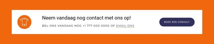 Neem vandaag nog contact met ons op blok Website Builder-sjablonen