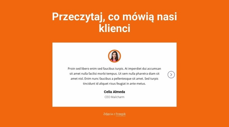 Blok referencji z suwakiem Szablony do tworzenia witryn internetowych