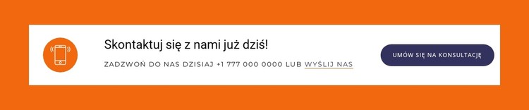 Skontaktuj się z nami dzisiaj blok Szablon CSS