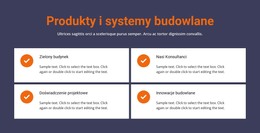 Produkty I Systemy Budowlane Szablon Pojedynczej Strony