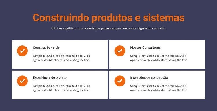 Construindo produtos e sistemas Maquete do site