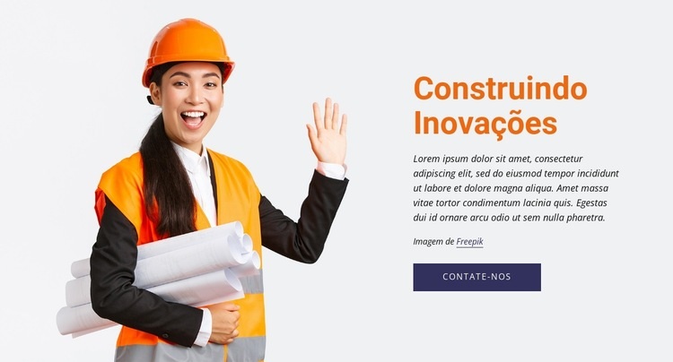 Projetistas de construção Landing Page