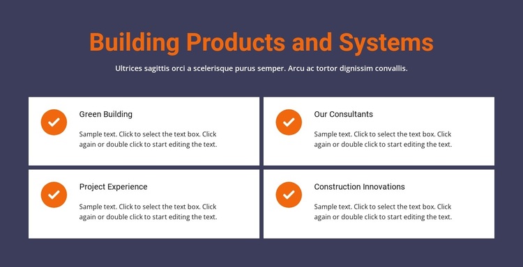 Building products and system Template
