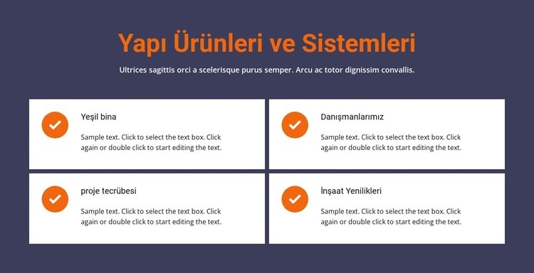 Yapı ürünleri ve sistemi Açılış sayfası