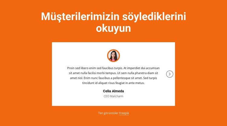 Kaydırıcılı referanslar bloğu CSS Şablonu