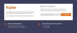 Beyaz ızgarada Iletişim Formu - Modern HTML5 Şablonu