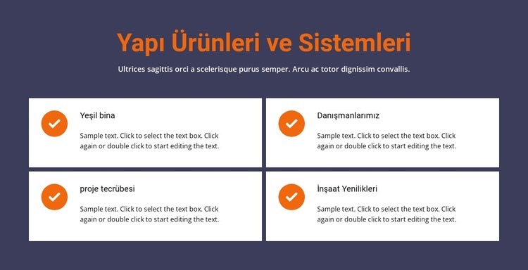 Yapı ürünleri ve sistemi HTML5 Şablonu