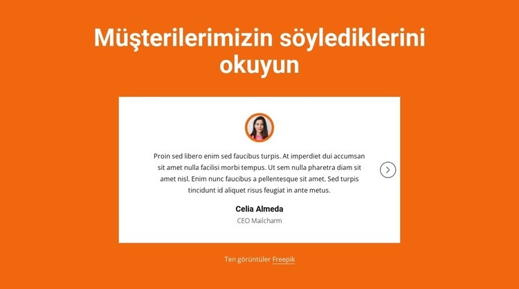 Kaydırıcılı referanslar bloğu HTML5 Şablonu