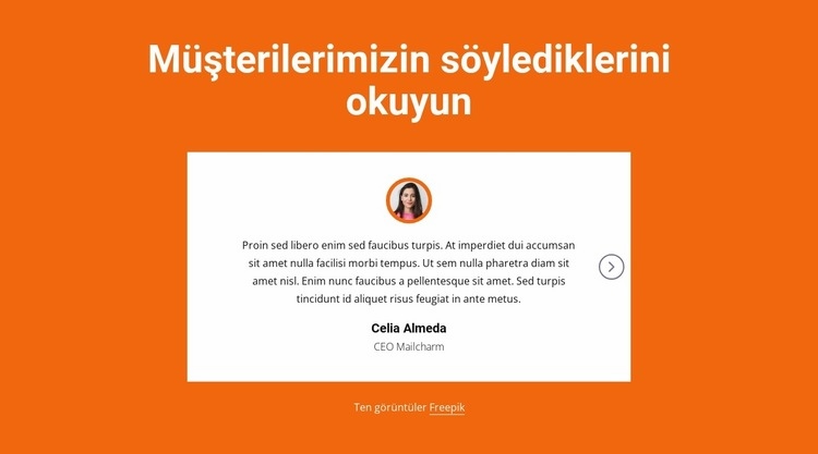 Kaydırıcılı referanslar bloğu Şablon