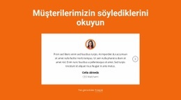 Kaydırıcılı Referanslar Bloğu Bir Sayfa Şablonu
