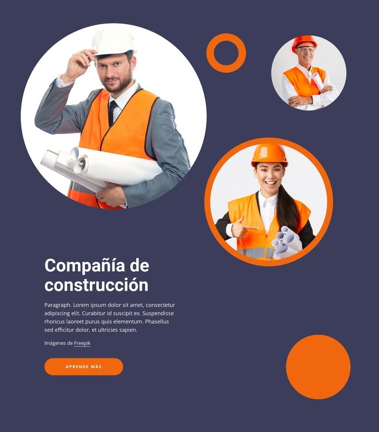 Constructor comercial experto Maqueta de sitio web