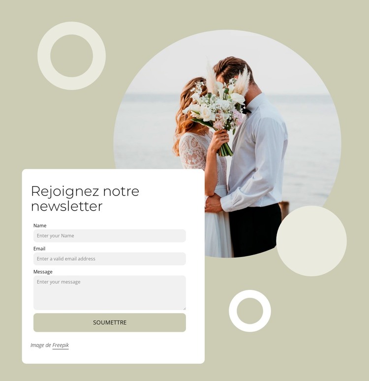 Nous aimons parler des mariages Modèle HTML