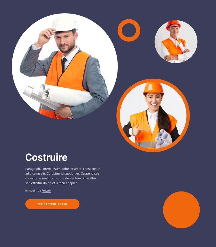 Costruttore commerciale esperto Mockup del sito web