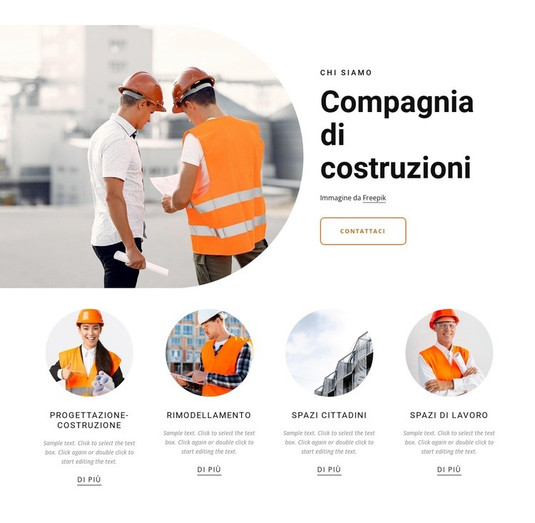 Impresa edile londinese Mockup del sito web