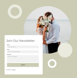 We Love Talking Weddings - Drag & Вrop One Page Template