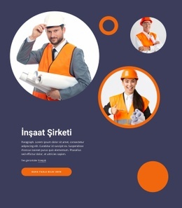 Uzman Ticari Inşaatçı Için Özel HTML5 Şablonu