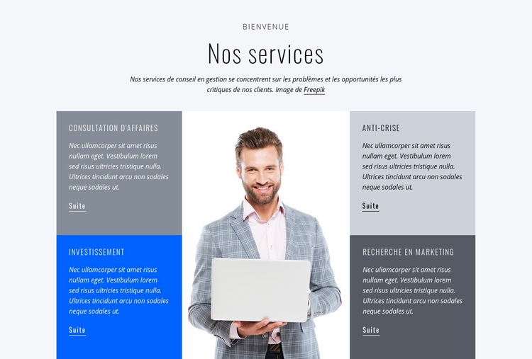 Services financiers Créateur de site Web HTML