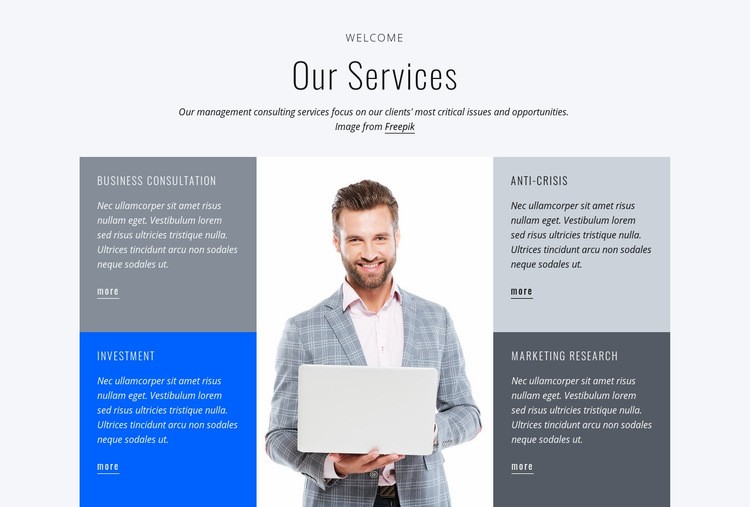 Financial services Web Page Design