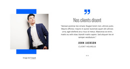 Disposition Du Site Web Pour Nos Clients Disent