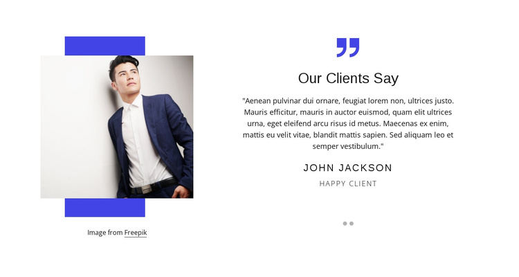 Our clients say Joomla Template