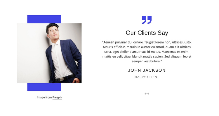 Our clients say One Page Template