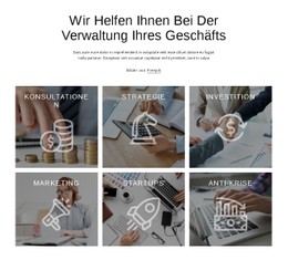 Wir Helfen Ihnen Bei Der Verwaltung Ihres Geschäfts Einfache HTML-Vorlage Mit CSS