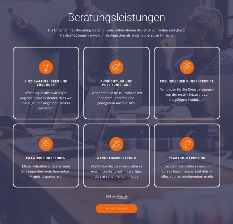 Wir arbeiten mit Startups und etablierten Unternehmen zusammen Website design