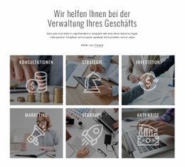 Wir Helfen Ihnen Bei Der Verwaltung Ihres Geschäfts – Kostenloses Website-Mockup