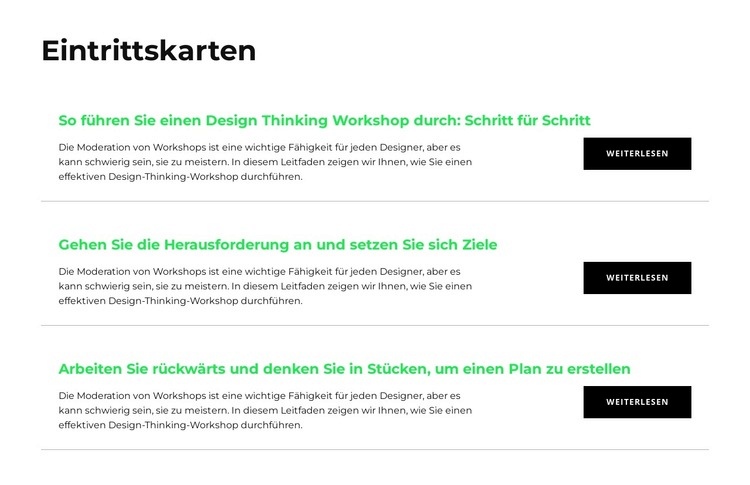 Kauf ein Ticket Website-Modell