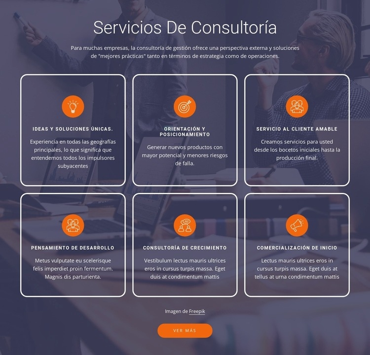 Trabajamos con startups y empresas consolidadas Plantillas de creación de sitios web