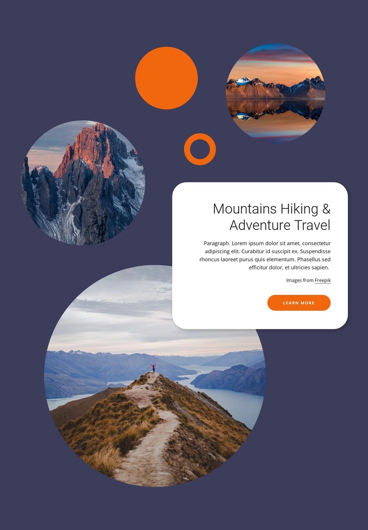 We offer a wide selection of small-group tours HTML Template