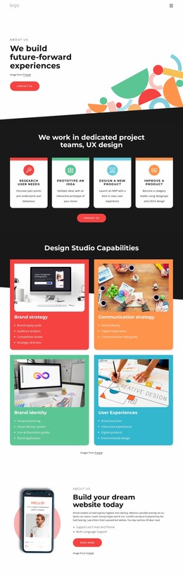 We Design With The Future In Mind - HTML Website Maker