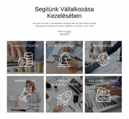 Segítünk Vállalkozása Kezelésében – Testreszabható Sablon