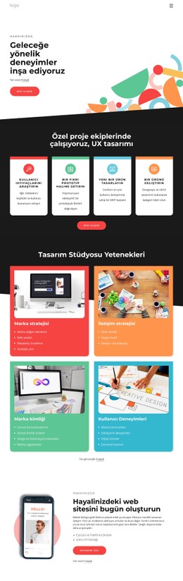 Geleceği Düşünerek Tasarlıyoruz Ücretsiz CSS Web Sitesi Şablonu