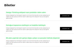 Bilet Satın Al CSS Ile Temel Html Şablonu