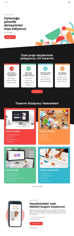 Geleceği Düşünerek Tasarlıyoruz - Duyarlı HTML Şablonu