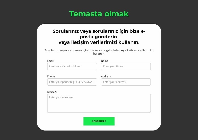 Başvuru formu Web sitesi tasarımı