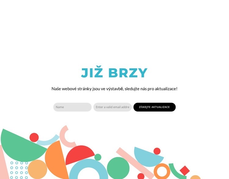 Blokový design již brzy Šablona CSS