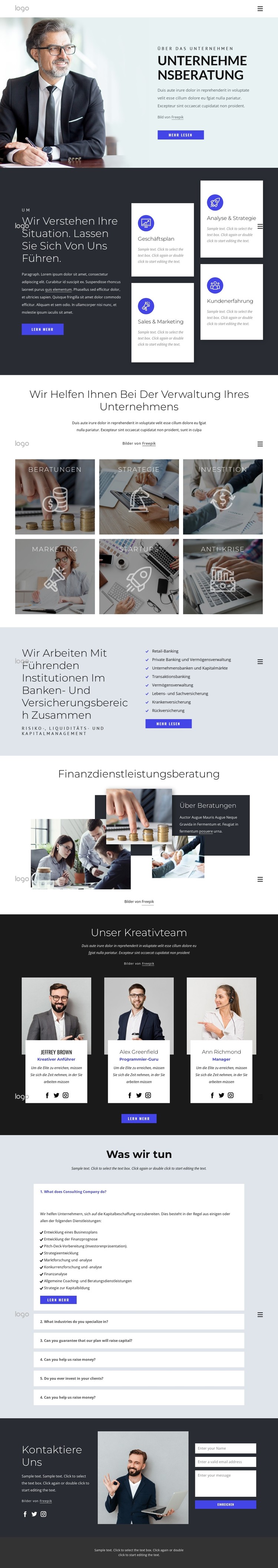 Erfolgreiche Finanzstrategie CSS-Vorlage