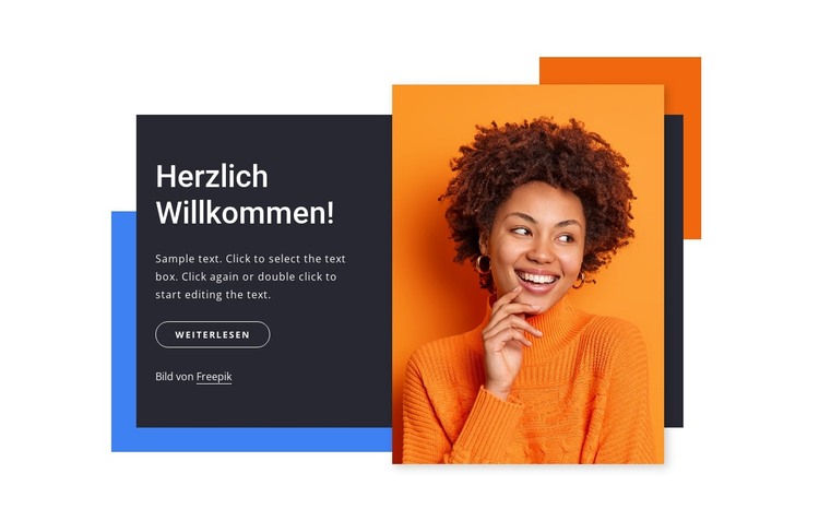 Willkommensblock mit Formen HTML-Vorlage