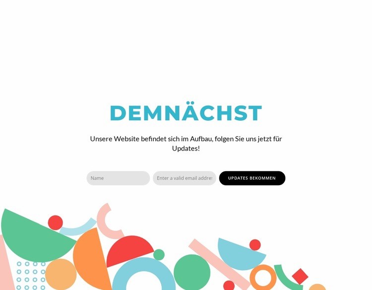 Demnächst Blockdesign HTML Website Builder