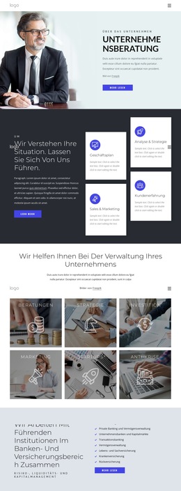 Erfolgreiche Finanzstrategie – Fertiges Website-Design